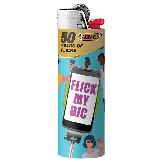 BIC Maxi Pocket Lighter, Special Edition Flick My BIC Collection, Assorted Unique Lighter Designs, 8 Count Pack of Lighters